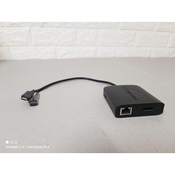 USB-C többportos adapter 8K DisplayPort-tal, 2x USB 2.0-val, 480 Mbps Ethernettel