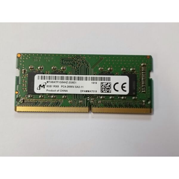 Micron 8GB DDR4 PC4-2666V-SA2-11 laptop memória
